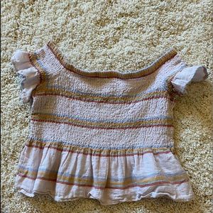 Cropped American Eagle off-the-shoulder shirt